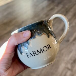 FARMOR Blå Buede kop