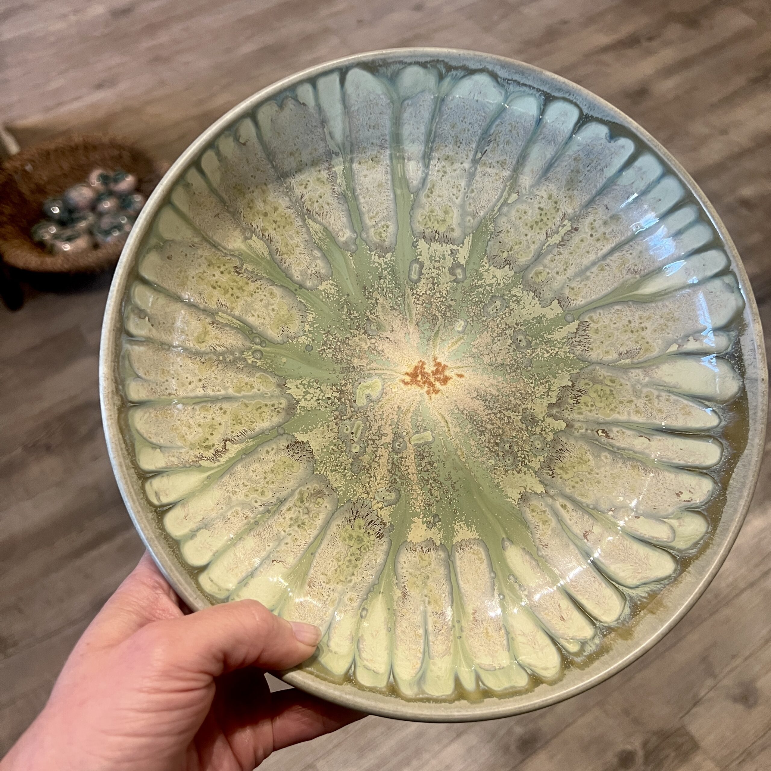 Lille Grøn unika skål - Billede 2